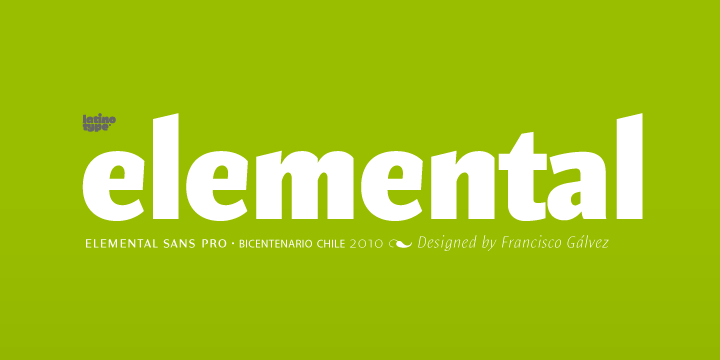 Beispiel einer Elemental Sans Pro Italic-Schriftart