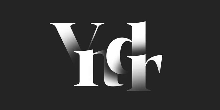 Beispiel einer Vendura Regular-Schriftart