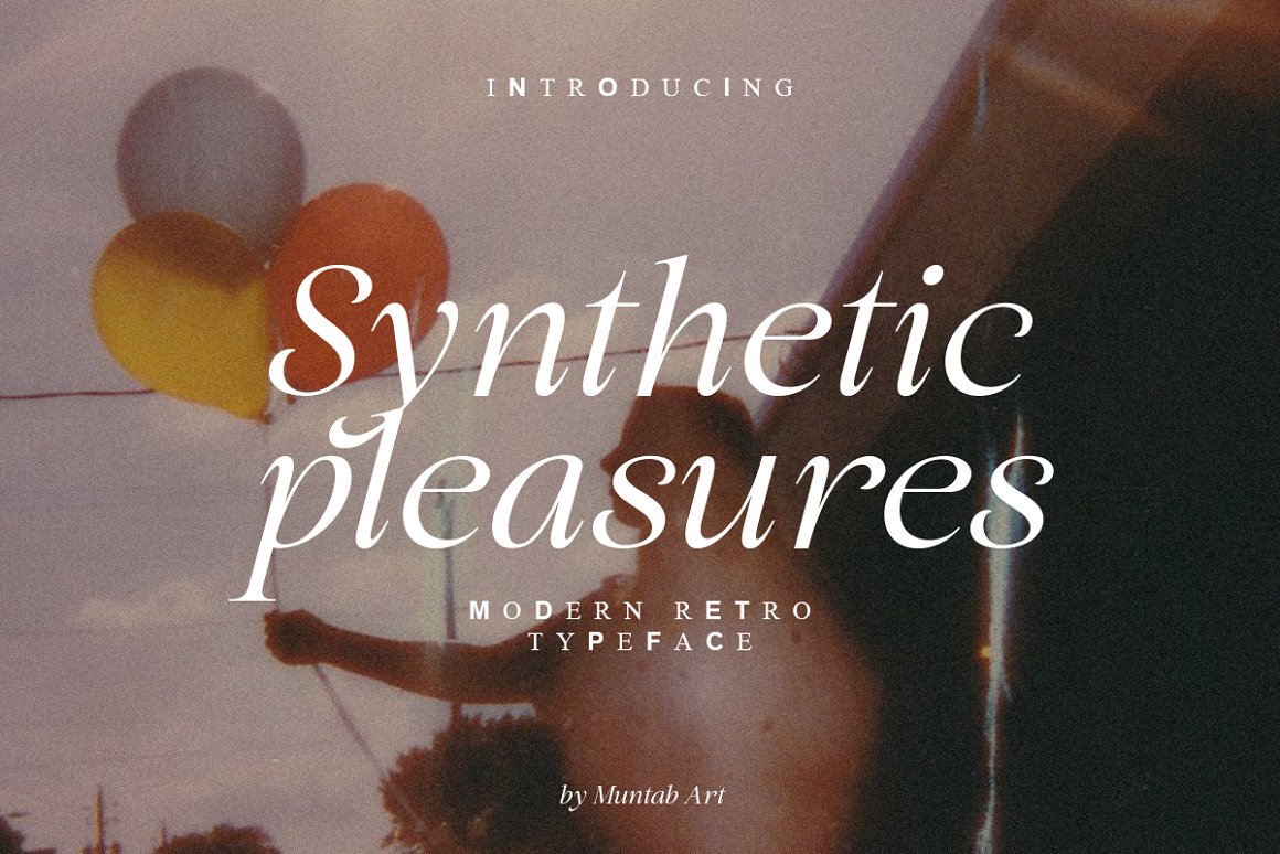 Beispiel einer Synthetic Pleasures Regular-Schriftart