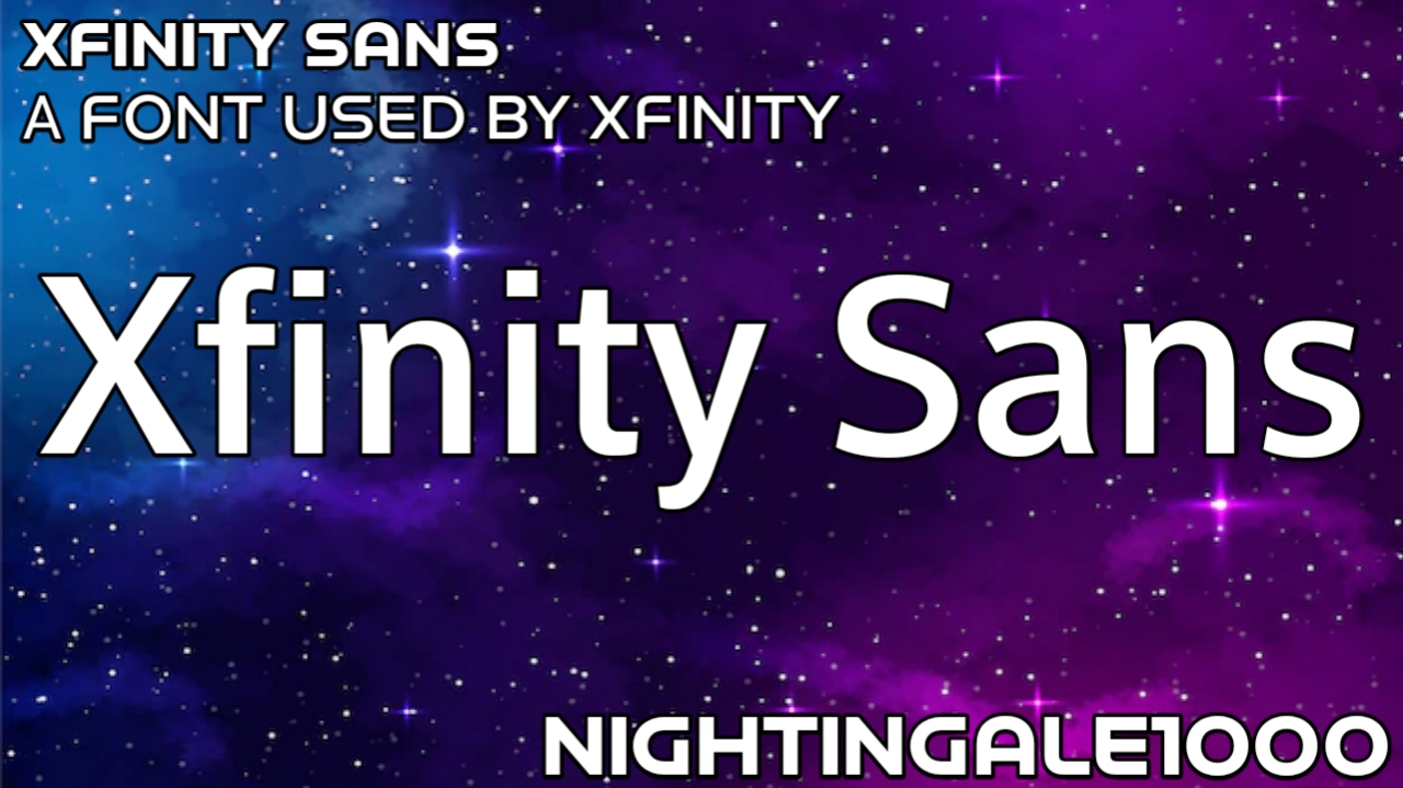 Beispiel einer Xfinity Sans Thin-Schriftart