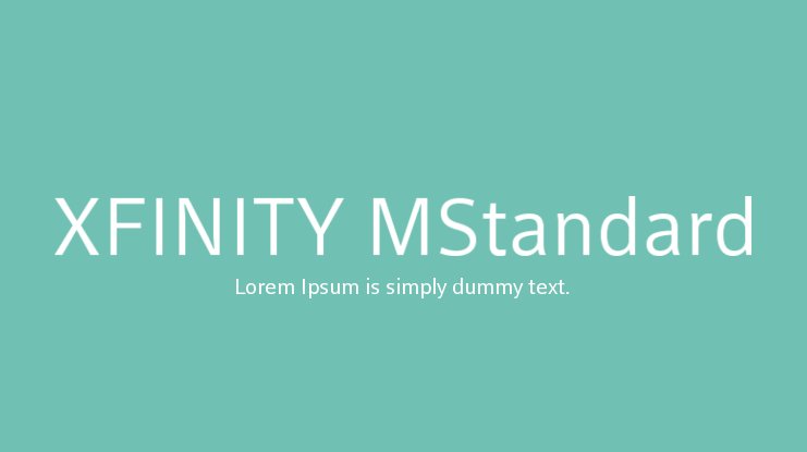 Beispiel einer Xfinity Standard-Schriftart