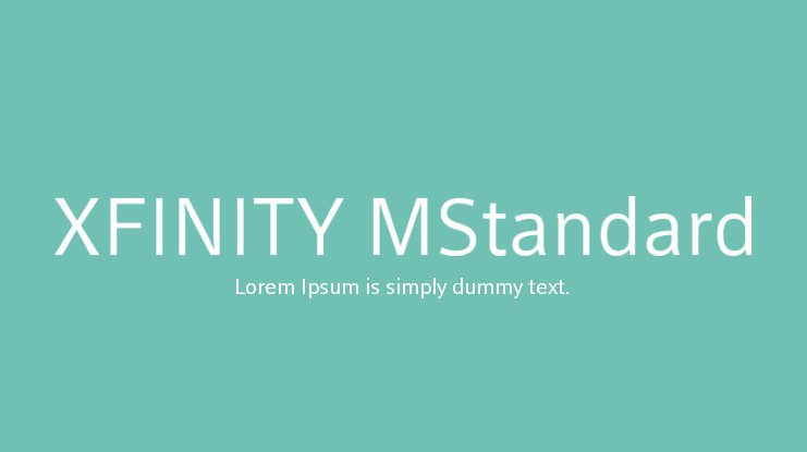 Beispiel einer Xfinity Standard Medium-Schriftart