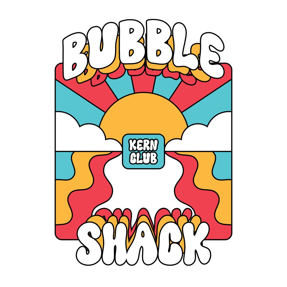 Beispiel einer Bubble Shack-Schriftart