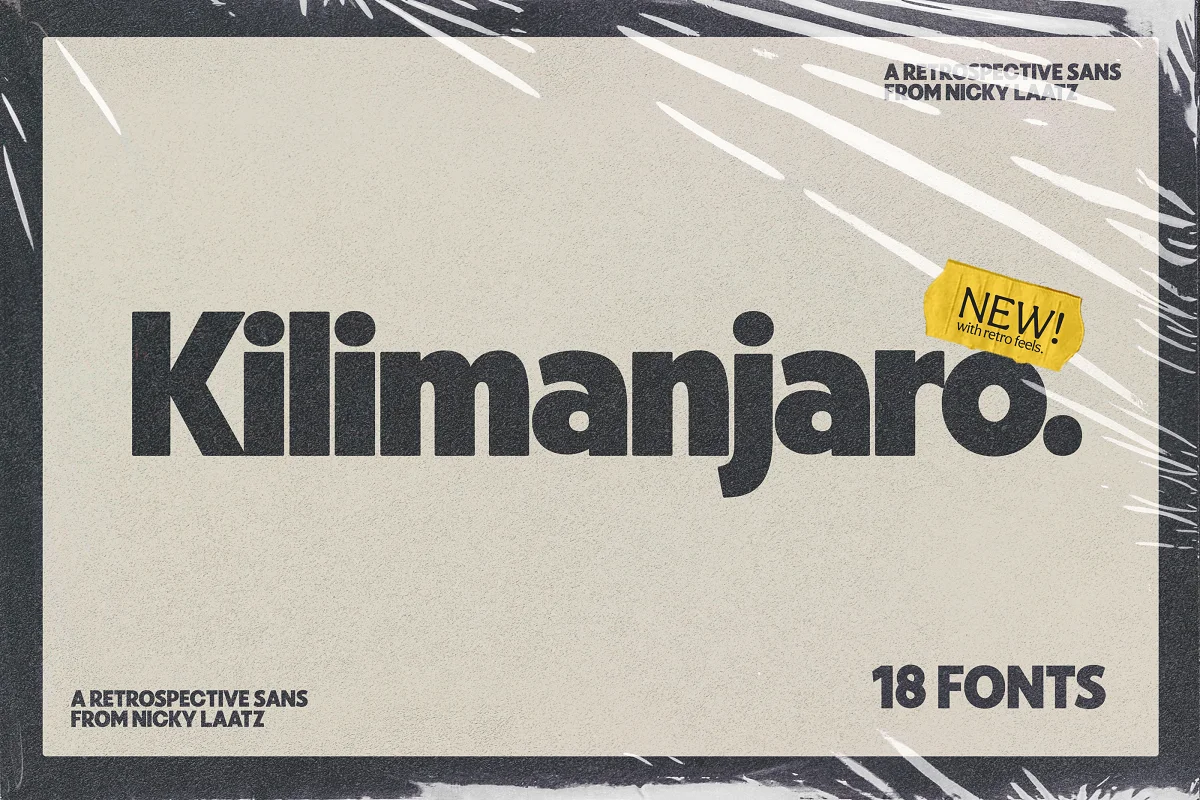 Beispiel einer Kilimanjaro Sans Extra Tall Regular-Schriftart