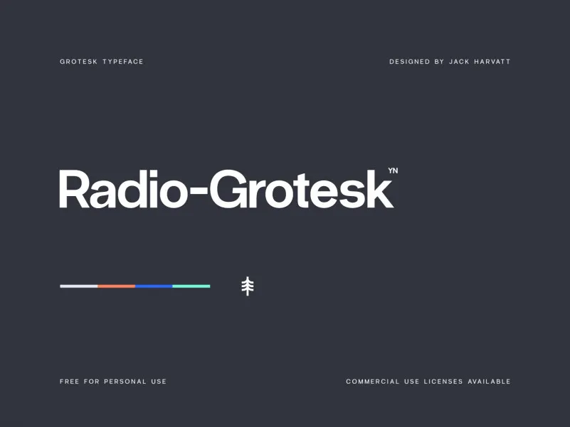 Beispiel einer Radio Grotesk Italic-Schriftart