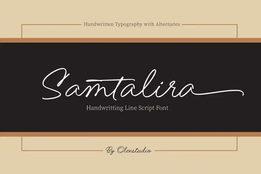 Beispiel einer Samtalira-Schriftart