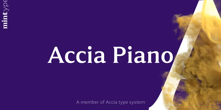 Beispiel einer Accia Piano-Schriftart