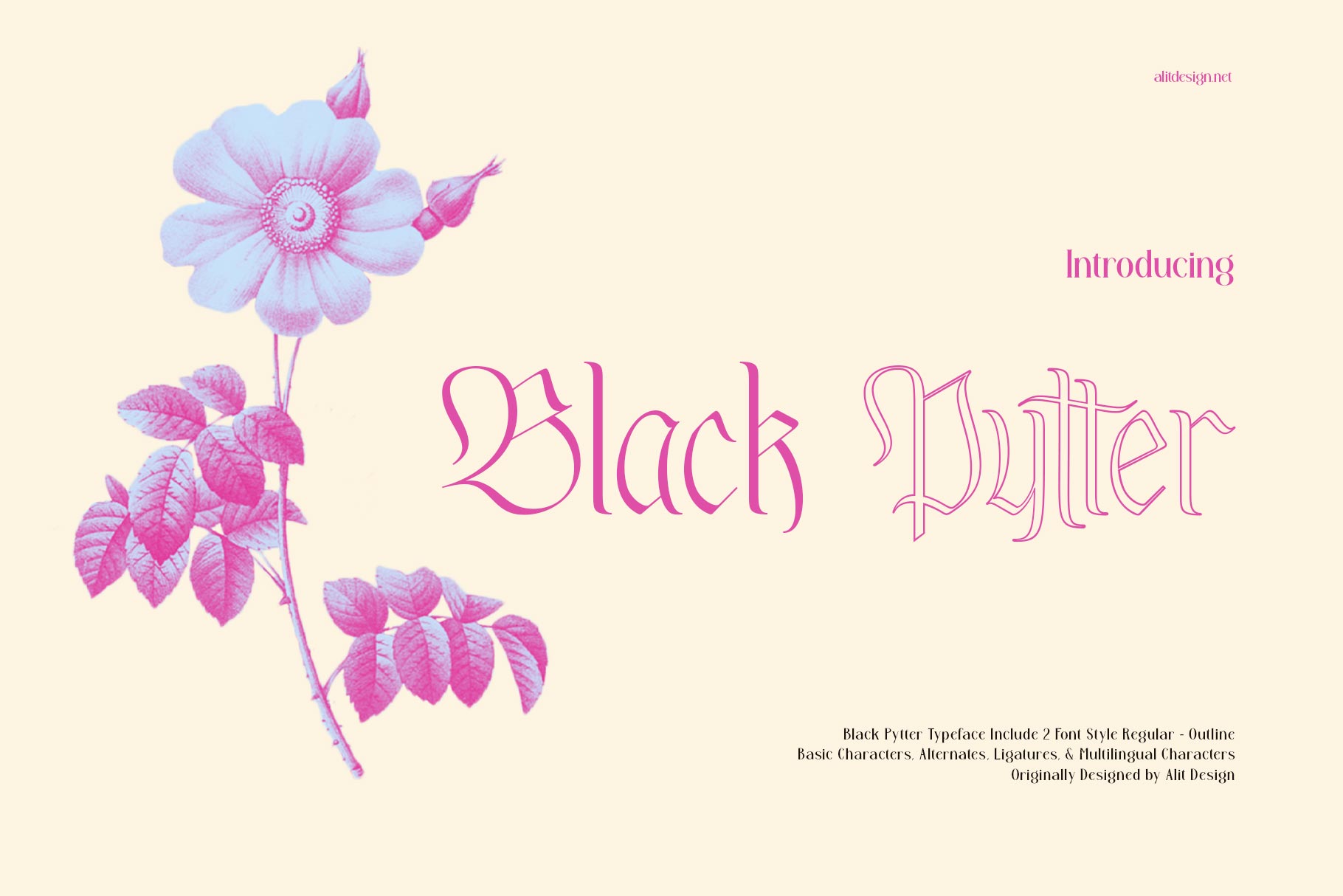 Beispiel einer Black Pytter-Schriftart