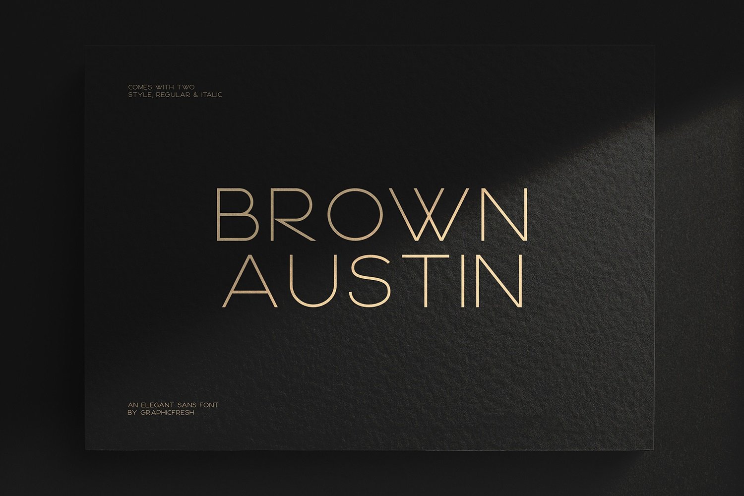Beispiel einer Brown Austin-Schriftart