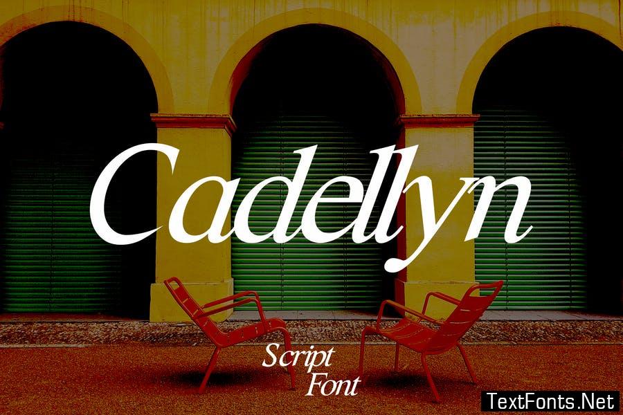 Beispiel einer Cadellyn Italic-Schriftart