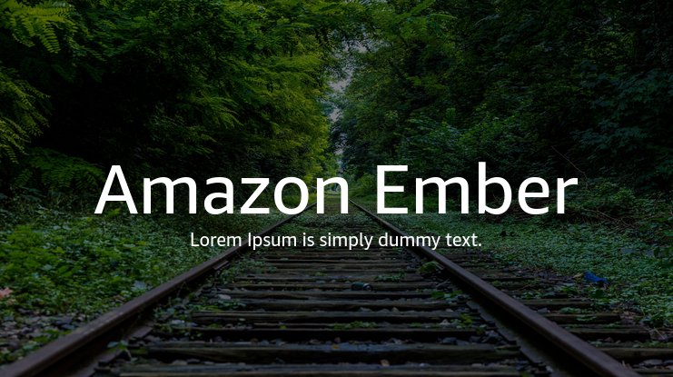 Beispiel einer Amazon Ember V2-Schriftart