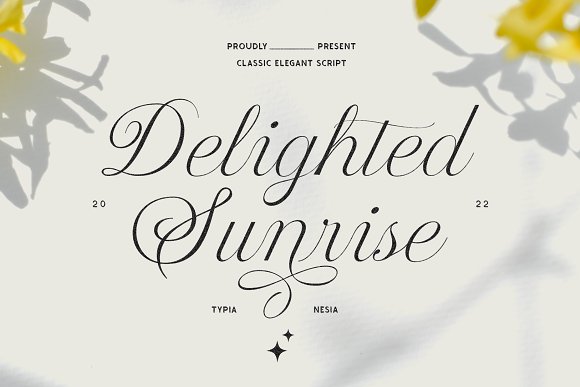 Beispiel einer Delighted Sunrise-Schriftart