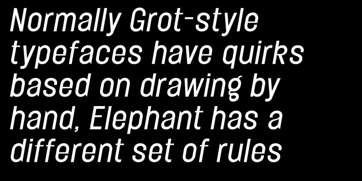 Beispiel einer Elephant Medium-Schriftart