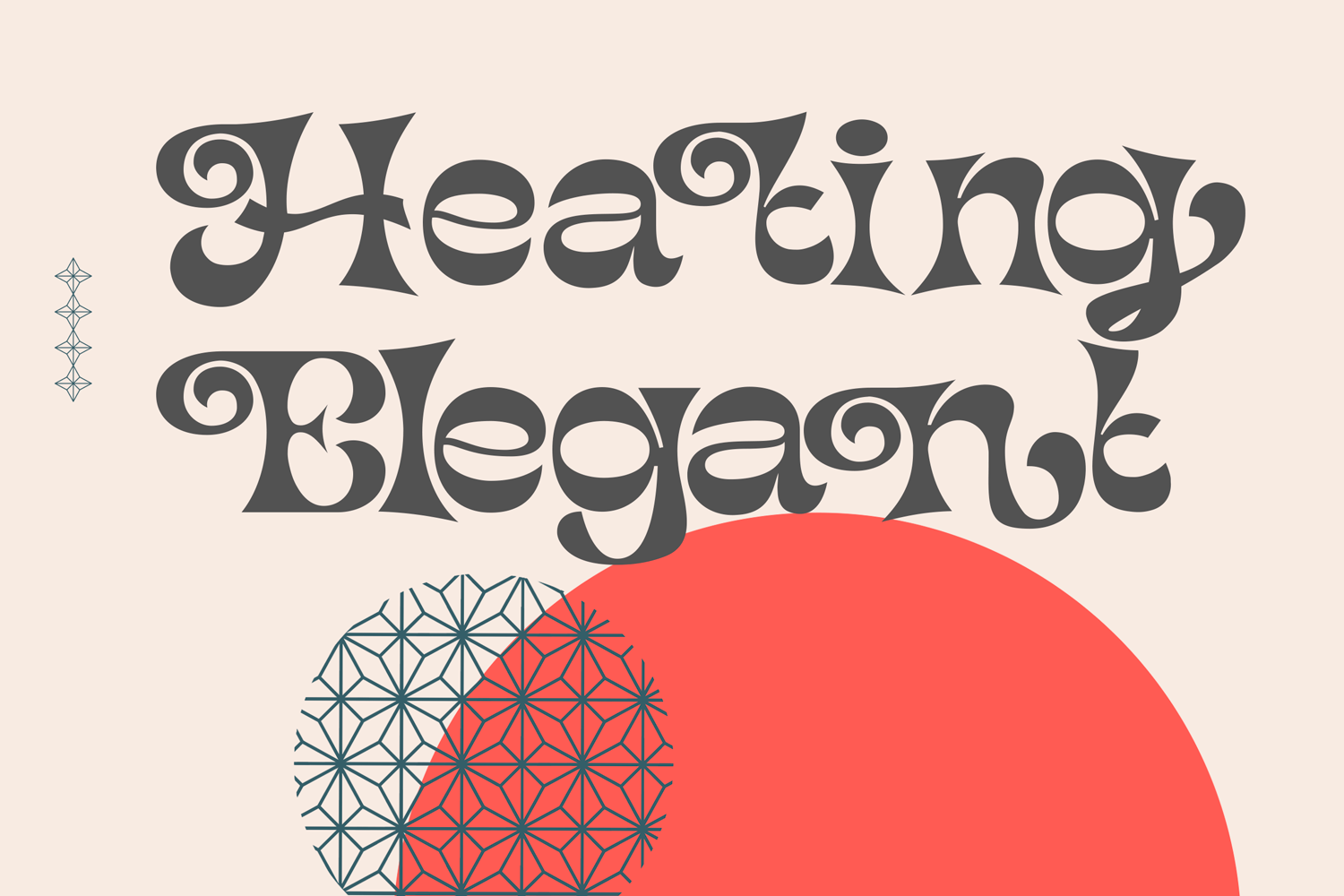 Beispiel einer Heating Elegant Regular-Schriftart