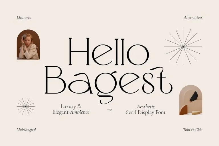 Beispiel einer Hello Bagest-Schriftart