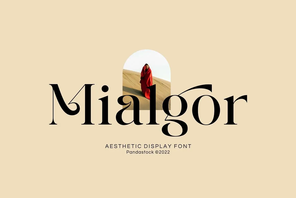 Beispiel einer Mialgor-Schriftart