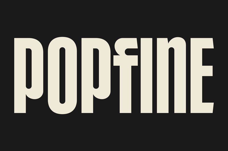 Beispiel einer Popfine-Schriftart