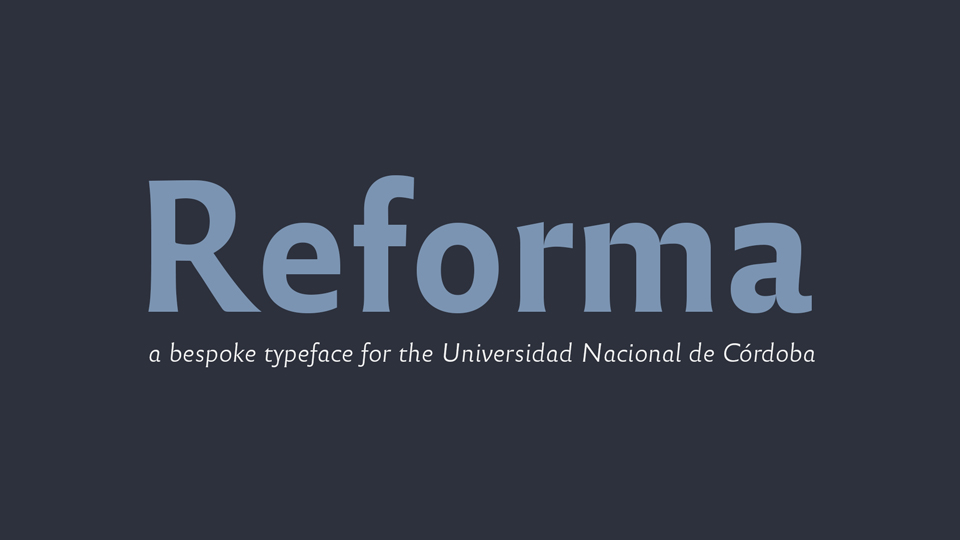 Beispiel einer Reforma Regular-Schriftart