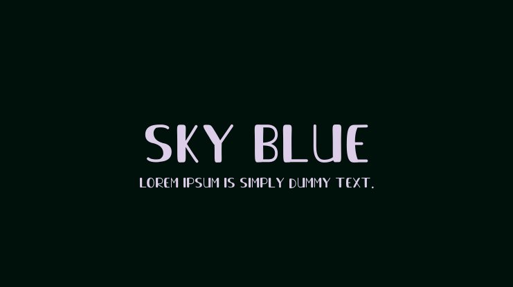 Beispiel einer Blue Sky Standard-Schriftart