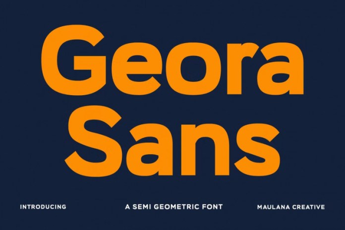 Beispiel einer Geora Sans-Schriftart