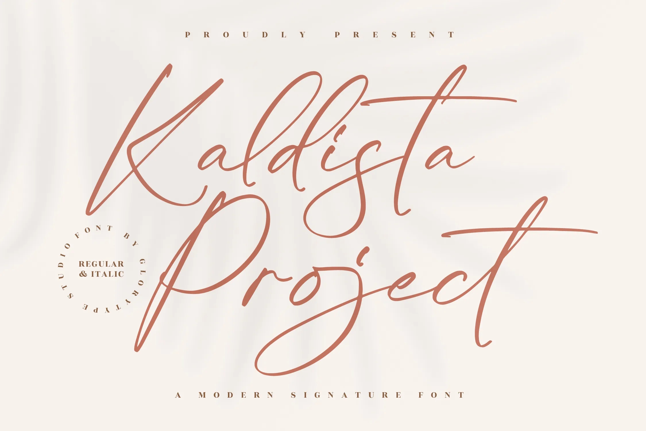 Beispiel einer Kaldista Project Regular-Schriftart