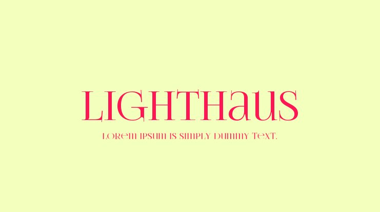 Beispiel einer Lighthaus Regular-Schriftart