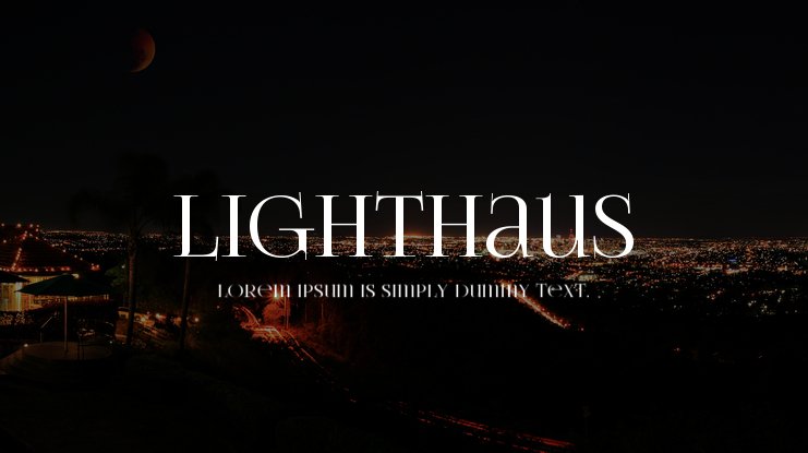 Beispiel einer Lighthaus Regular-Schriftart