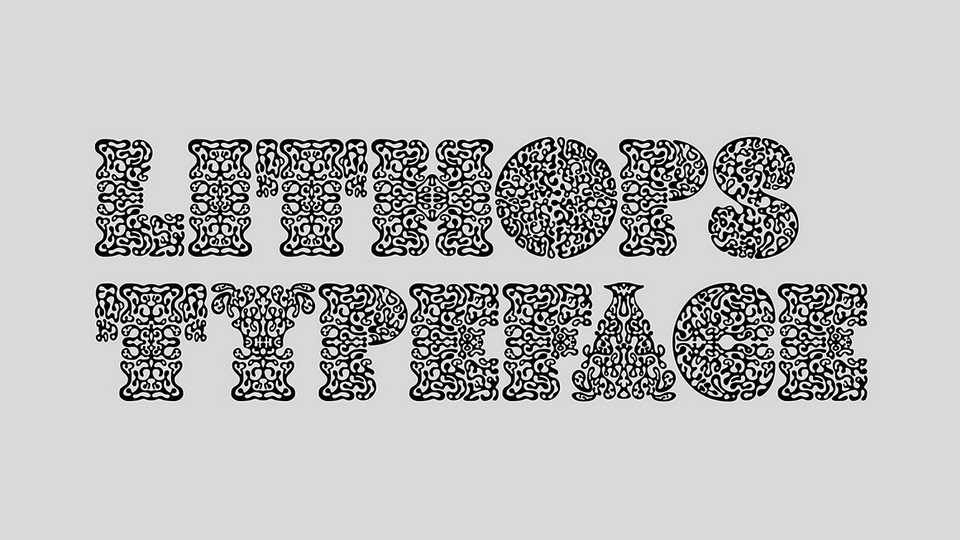 Beispiel einer Lithops-Schriftart