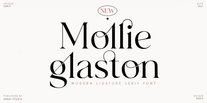 Beispiel einer Mollie Glaston-Schriftart