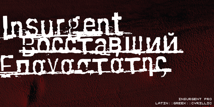 Beispiel einer Insurgent Pro-Schriftart