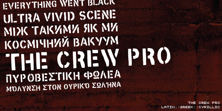 Beispiel einer The Crew Pro-Schriftart