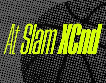 Beispiel einer At Slam XCnd Black Slanted-Schriftart