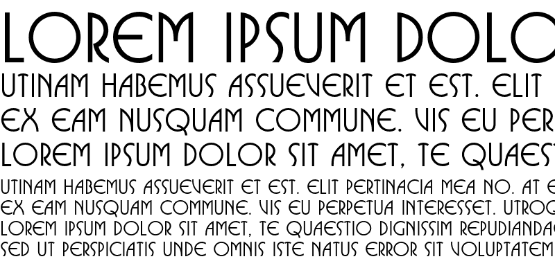 Beispiel einer Busorama ITC Bold-Schriftart