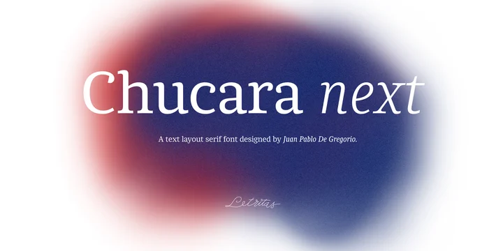 Beispiel einer Chucara Next-Schriftart