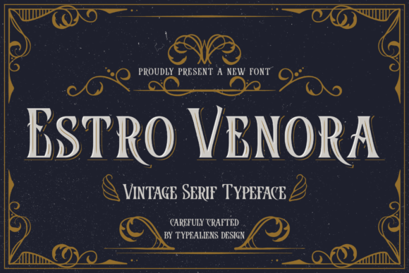 Beispiel einer Estro Venora-Schriftart