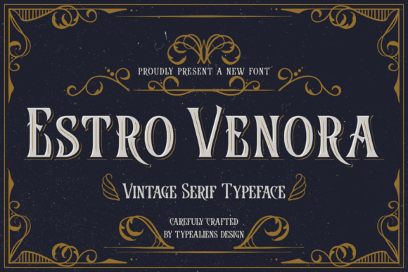 Beispiel einer Estro Venora Regular-Schriftart