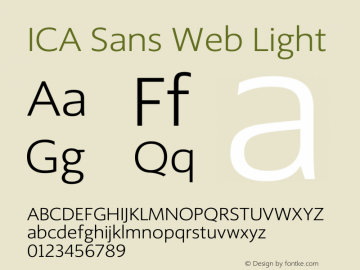 Beispiel einer ICA Sans Web-Schriftart