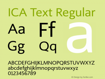 Beispiel einer ICA Text-Schriftart