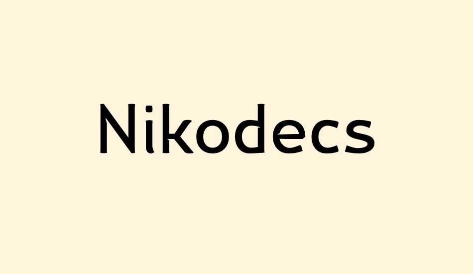 Beispiel einer Nikodecs Regular-Schriftart