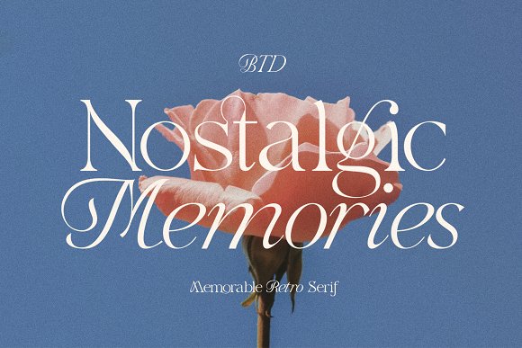 Beispiel einer Nostalgic Memories Italic 2-Schriftart