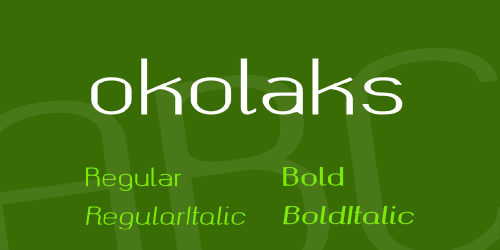 Beispiel einer Okolaks-Schriftart