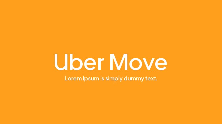 Beispiel einer Uber Move BNG-Schriftart