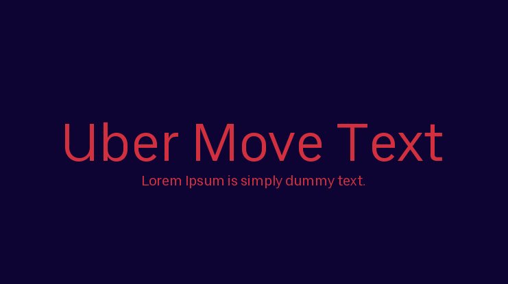 Beispiel einer Uber Move Text AR Medium-Schriftart