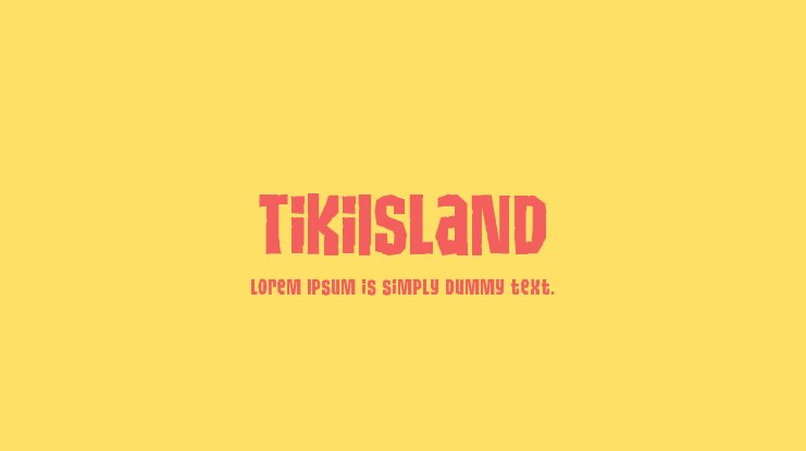 Beispiel einer Tiki Island Regular-Schriftart