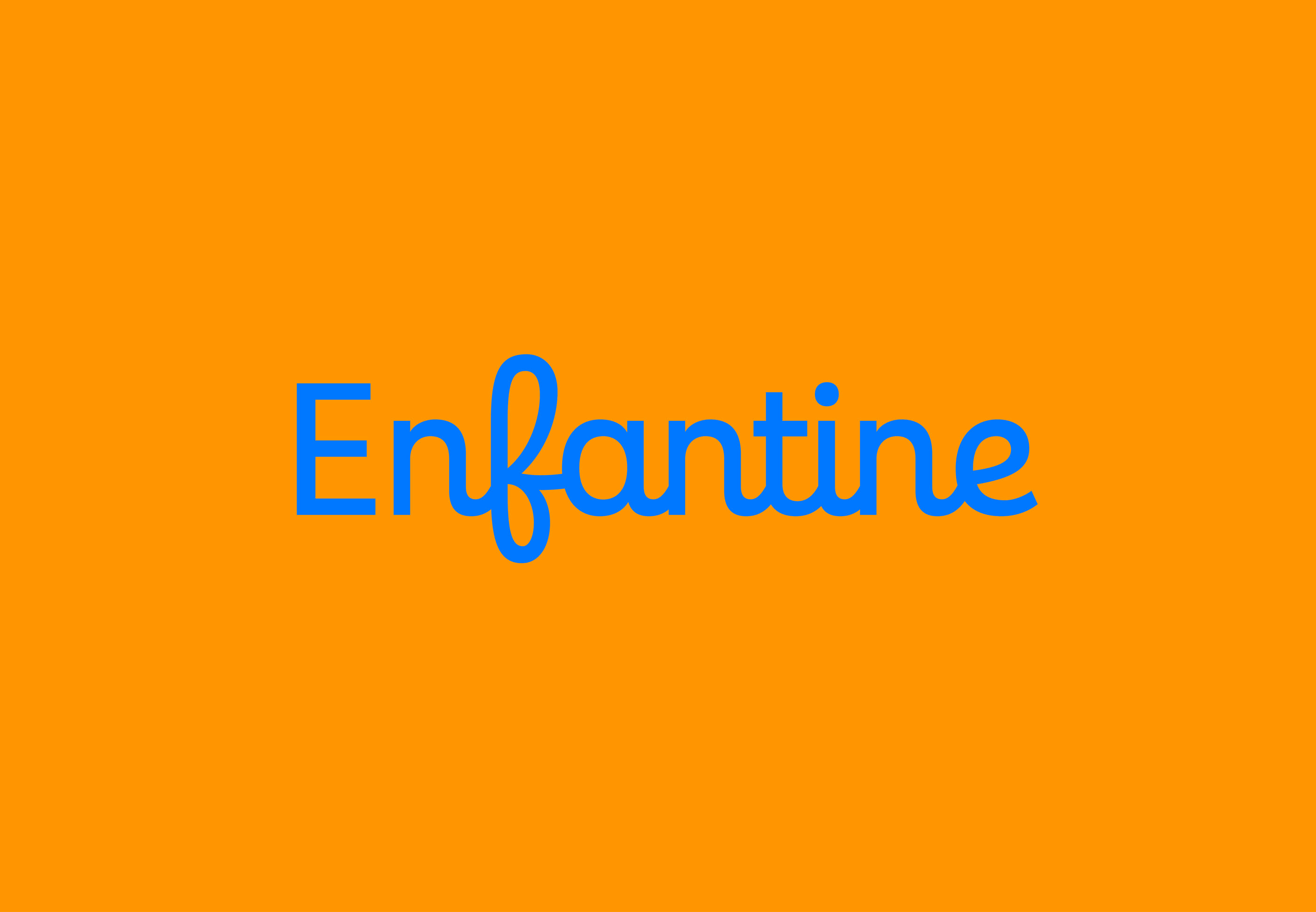 Beispiel einer Enfantine Baby Bold-Schriftart