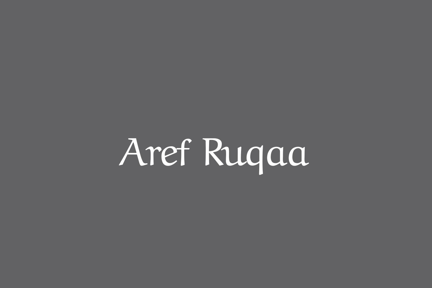 Beispiel einer Aref Ruqaa Ink Regular-Schriftart