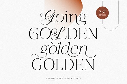 Beispiel einer Going Golden Italic-Schriftart