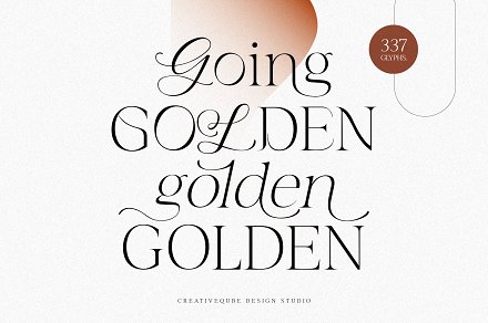 Beispiel einer Going Golden Regular-Schriftart