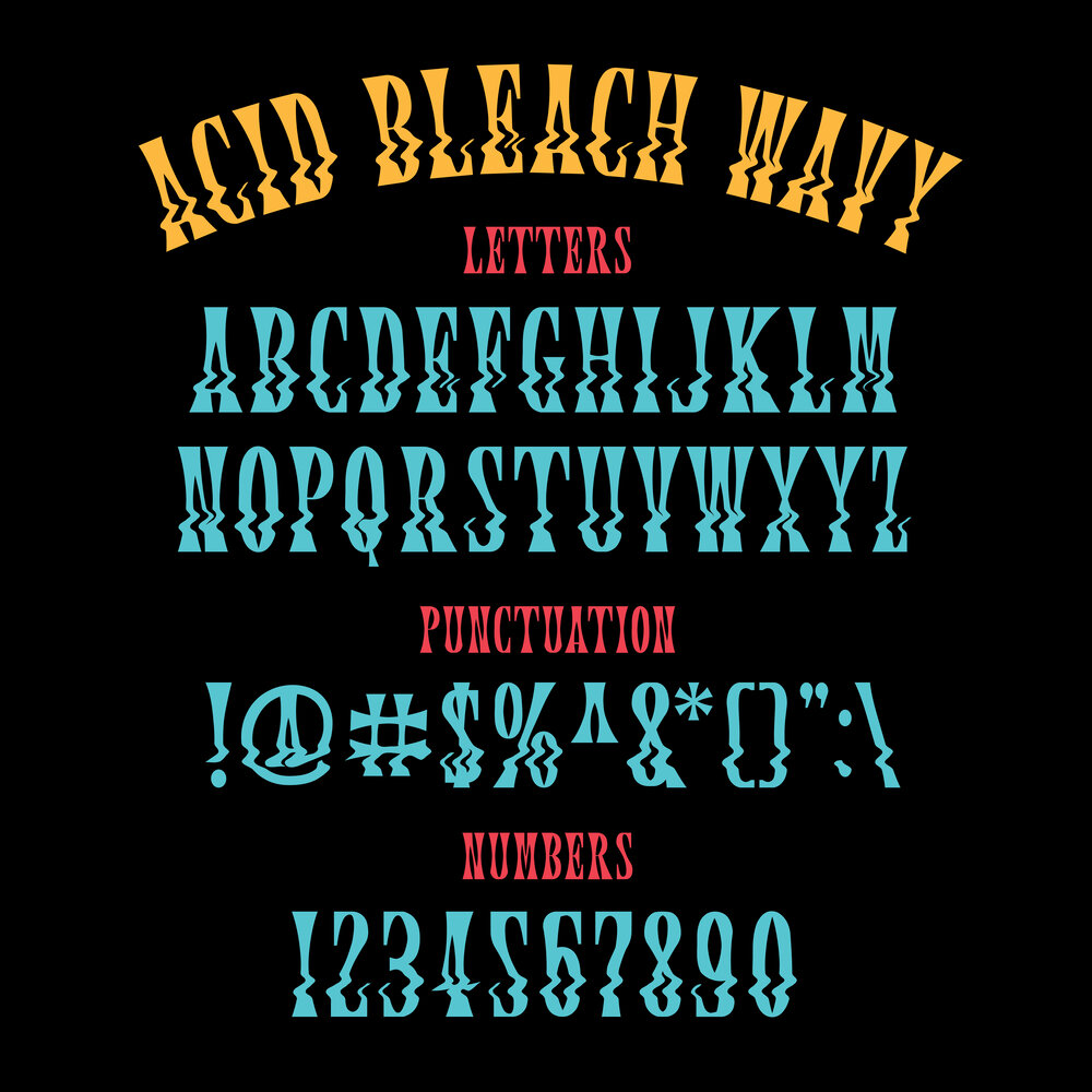 Beispiel einer Acid Bleach-Schriftart