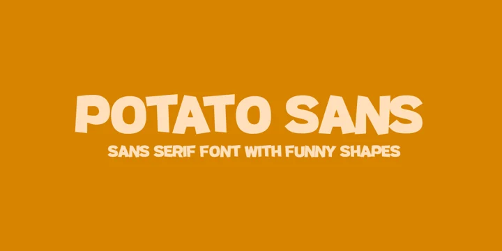 Beispiel einer Potato Sans-Schriftart
